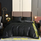 SatinNest Duntäcke Set - 3 delar. Satin Sängskydd Set Carvallo