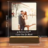 Digital Fotoram Akryl Ljus Nattlampa Carvallo