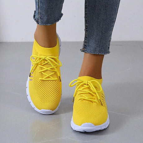 Kvinnors Sneakers Ortopedisk Flexibel Sula Komfort Skor-Sneakers-Hemnix-Gul-35-Hemnix