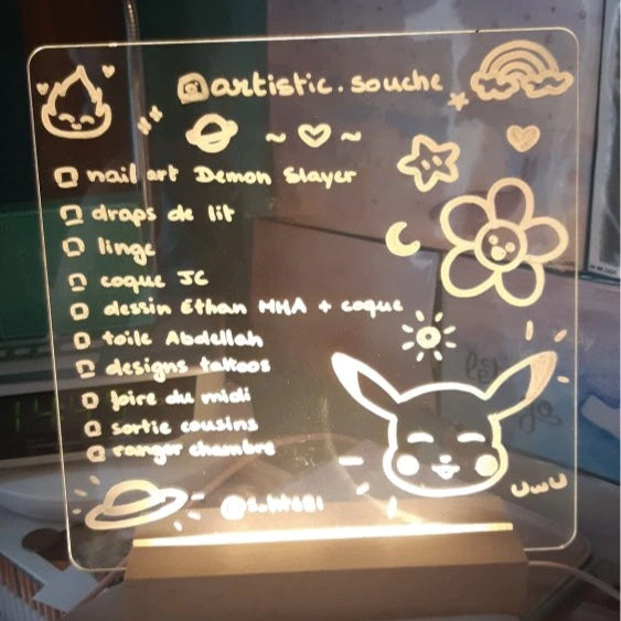 Carvallo – Stilig Akrilik Anteckningsbräda med Träställ Carvallo