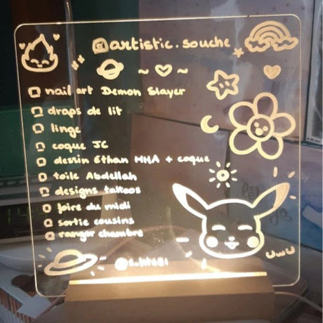 Carvallo – Stilig Akrilik Anteckningsbräda med Träställ Carvallo