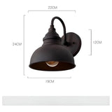 IronLuxe Light - Retro Vattentät Trädgård Veranda Järn Vägglampa Carvallo