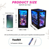 Cyberpunk DIY Stugkit – 3D Modell för Heminredning med Belysning Carvallo