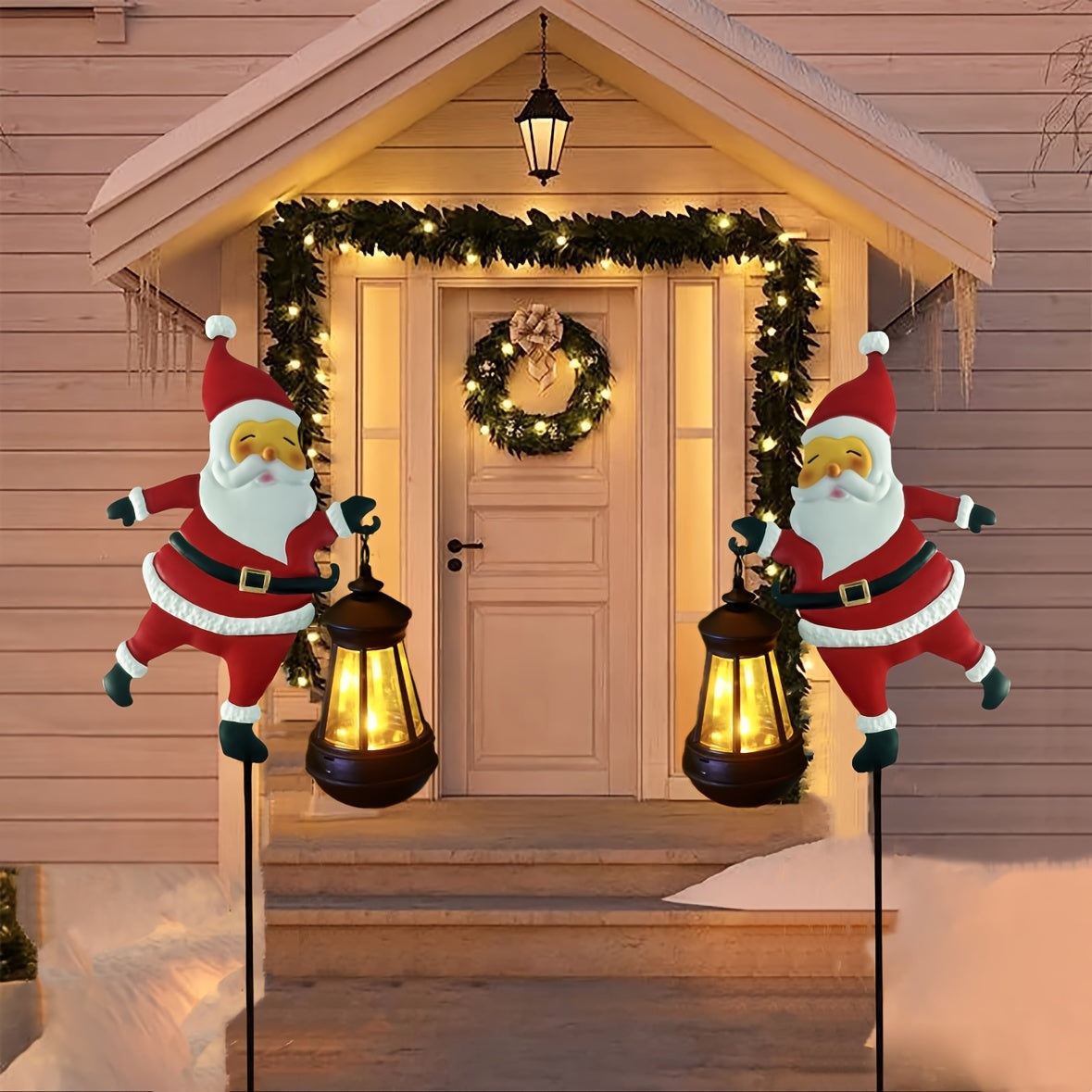 Utomhus solarlampor med Santa lykta Carvallo