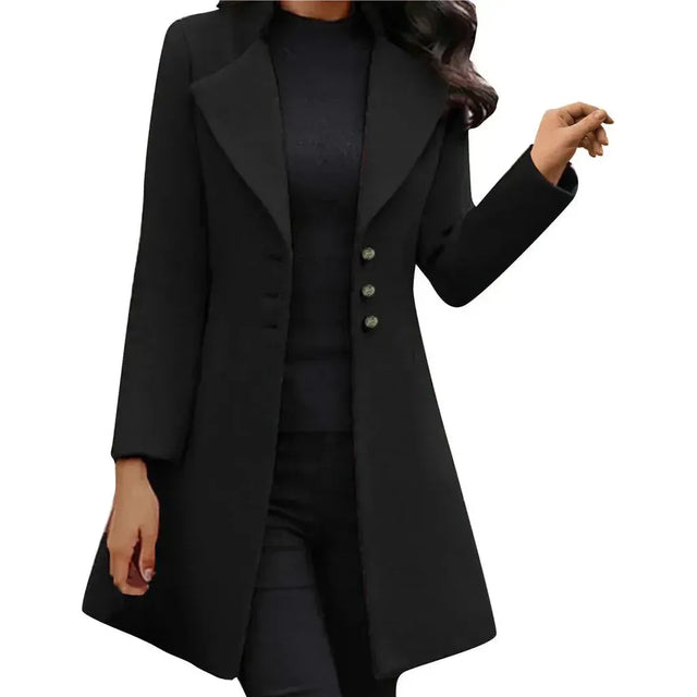 Janna Coat - Moderikt kvinnors vinterrock med långa ärmar Carvallo