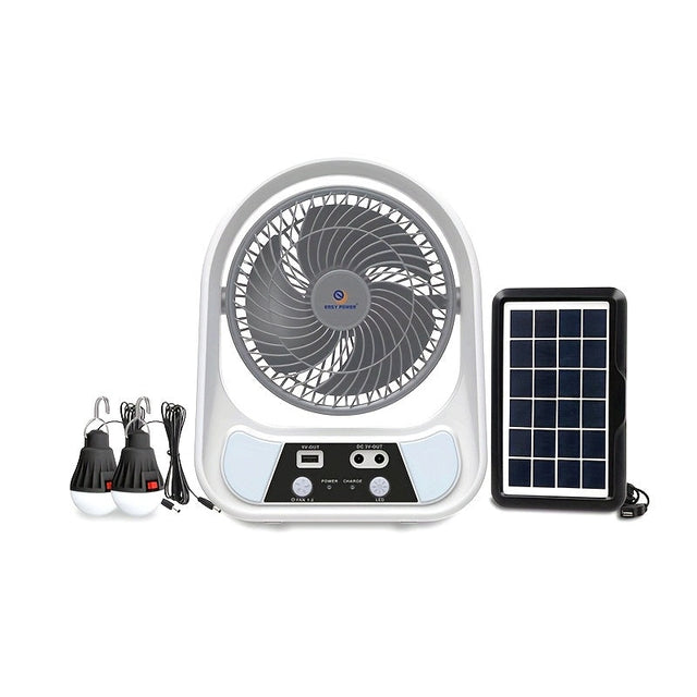 Carvallo-Ventilator SolventoGo | Med LED-nattljus & USB-powerbank | Bärbar & Uppladdningsbar | För camping & nödsituationer Carvallo