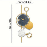 Moderna Guld Metall Väggklocka - Tyst Ickeslagande Klocka, Unik Design för Vardagsrum och Kontor Carvallo