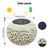 GardenTwinkle Ljus - Metallisk solterrassbelysning med punkmönster & Halloween-ljus Carvallo