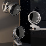 Bärbar bladlös fläkt med digital display – Tyst och uppladdningsbar kylning för inomhus- och utomhusbruk Carvallo