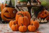 Set av 7 Falska Halloween Pumpor Carvallo
