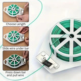 Carvallo Trädgårdstråd med integrerad klippare | 20 m planteringstråd | Återanvändbar och väderbeständig | För trädgård och hushåll Carvallo