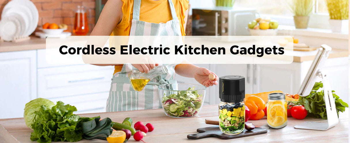 Royaleva Mason Jar Elektrisk Vakuumförslutare Kit Bärbar Carvallo