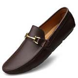 Mockasiner i läder med andningsförmåga för män-Shoes for Men-Hemnix-Brun-38-Hemnix
