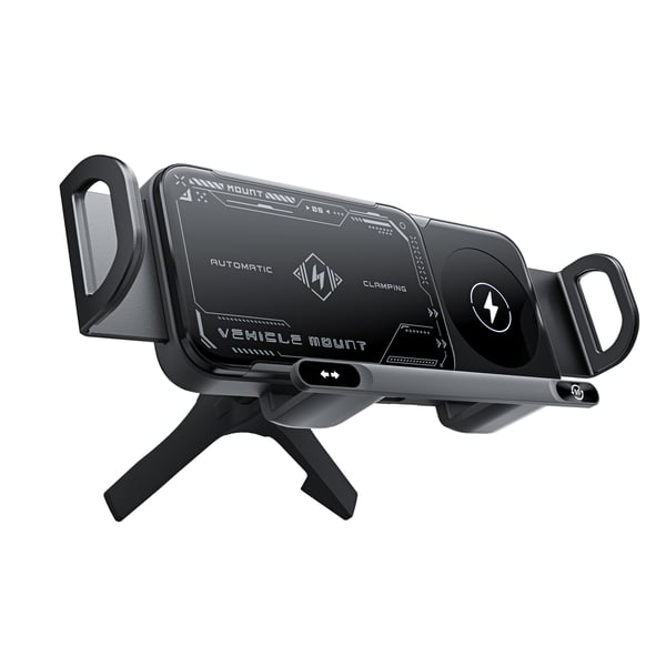 ChargeMount - Justerbar Smart Biltelefonhållare med 15W Trådlös Laddningsplatta för Fällbara Skärmar-Mobile Phone Stands-BB-Hemnix