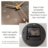 FloralTime - Tyst Fyrkantig Väggklocka med Blommönster Carvallo