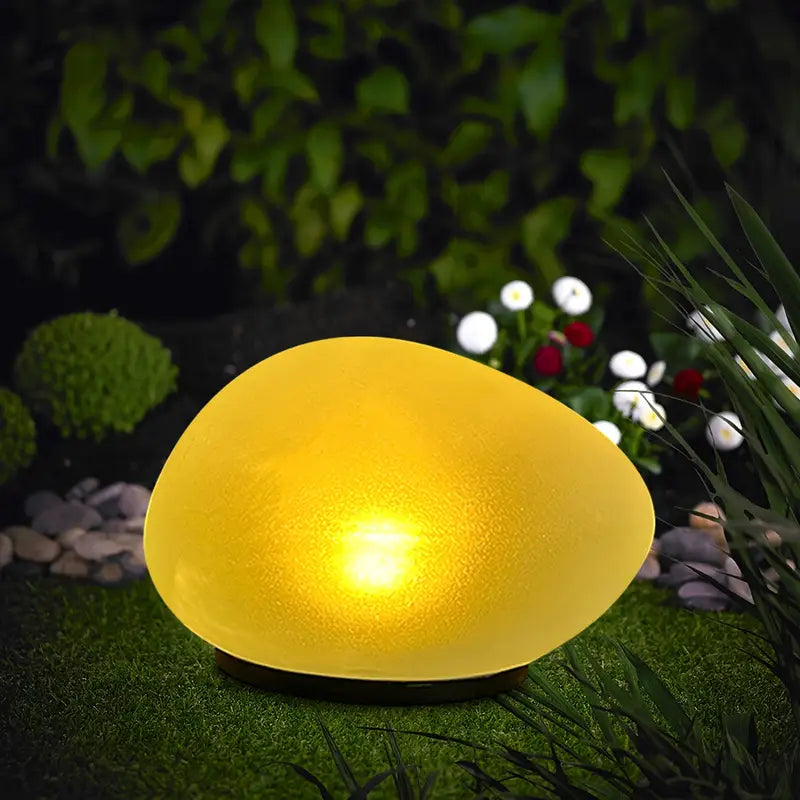 Luminösa trädgårdsstenar med färgbyte – Dekorativa LED stenlampor för utomhus och trädgård Carvallo