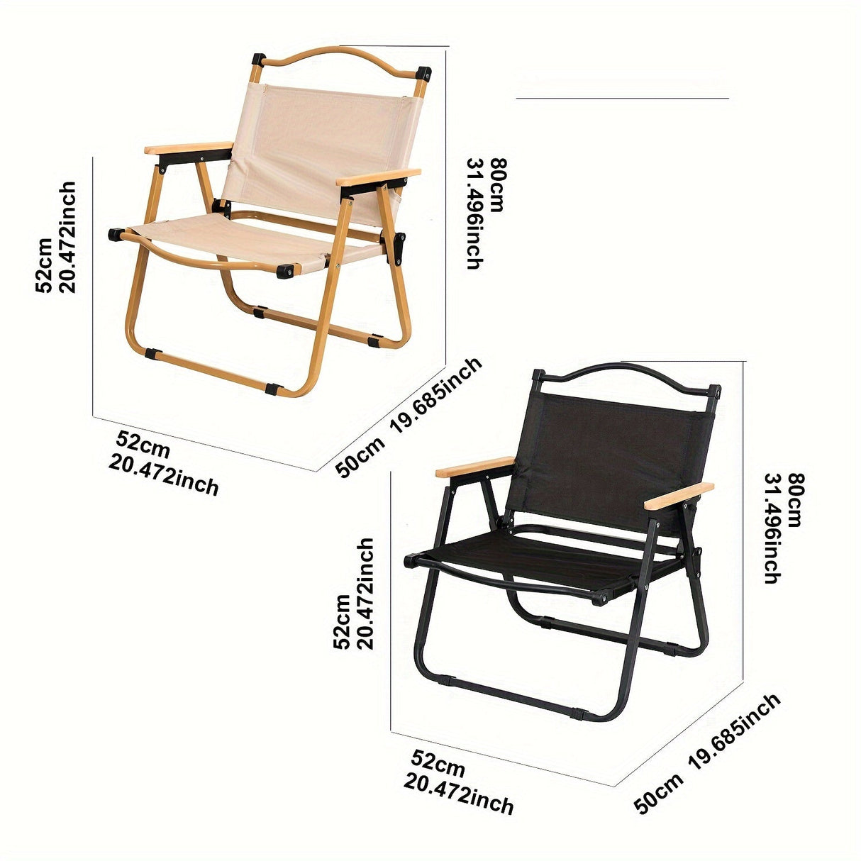 Carvallo RelaxaFold | Justerbart ryggstöd | Fällbar & Lätt | Aluminiumram & Oxford-säte Carvallo