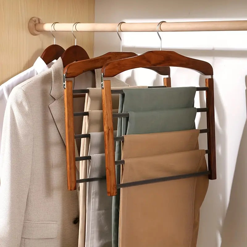 Utrymmesbesparande Trä Multi-Tier Byxor Rack Carvallo