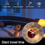 CosmicLight - Tyst Rund Väckarklocka med Planetdesign Carvallo