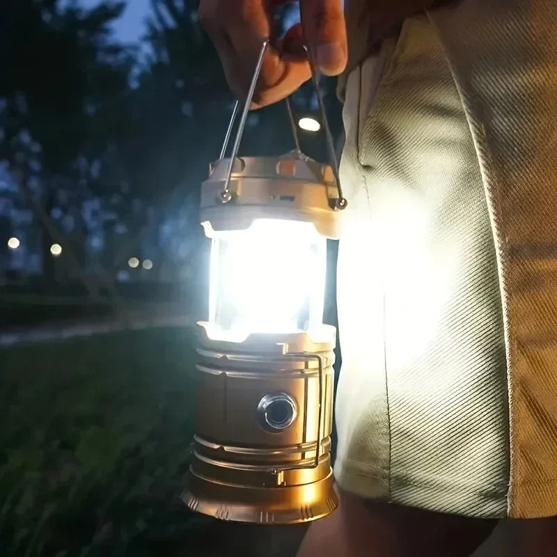 Solarlampa för camping med USB-laddning – Bärbar LED-lampa för utomhusaktiviteter och nödsituationer Carvallo