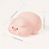 PiggyGlow - Söt Silikon Nattlampa, USB Uppladdningsbar, Perfekt Present Carvallo