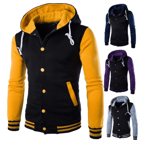 Klassiska baseball-huvtröjor-Clothes for Men-Hemnix-Gul-S-Hemnix