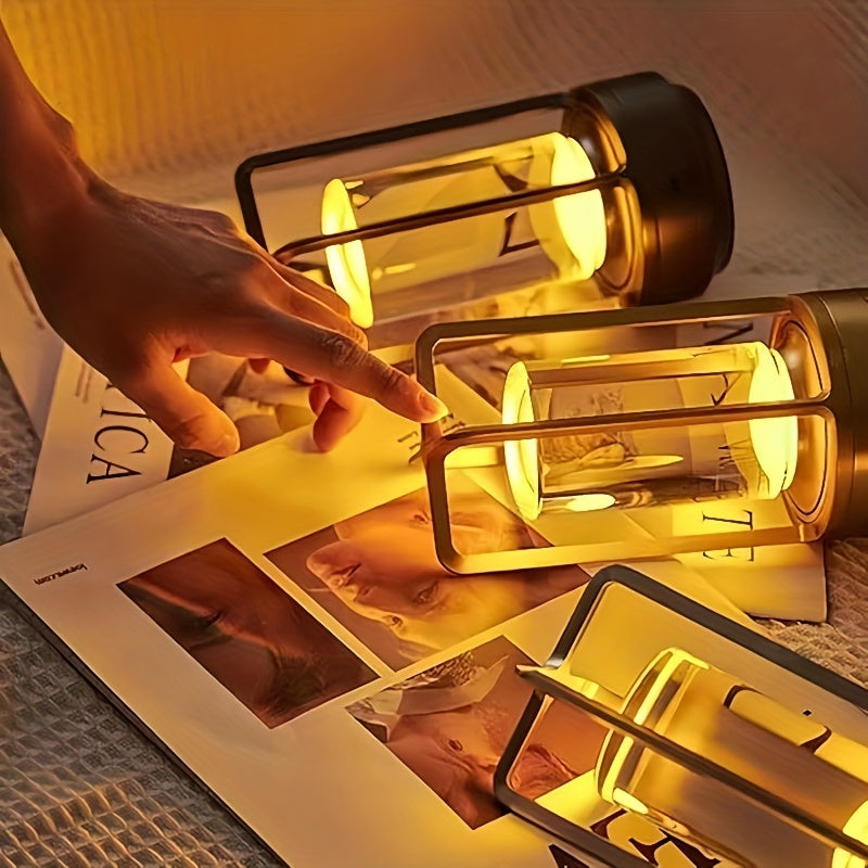 LumiCrystal - Uppladdningsbar LED Kristall Bordslampa med Touch Kontrollpanel Carvallo