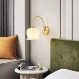 Elegant Koppar Glas Vägglampa Carvallo