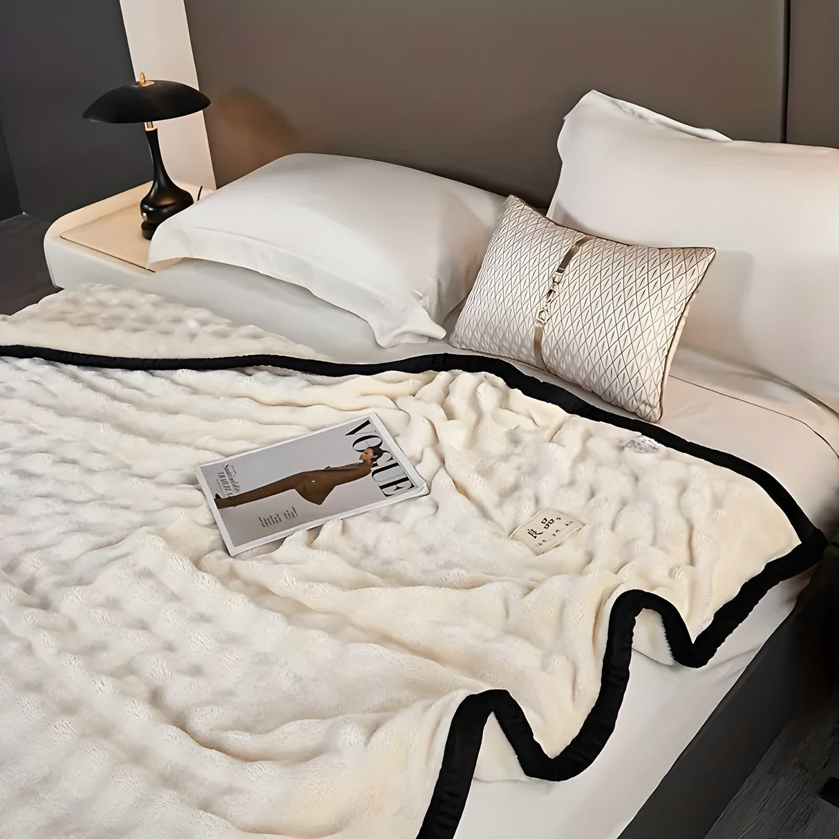 SoftSerenity Sängkläder Set - Lyxig Kaninfäll Plyschfilt Carvallo