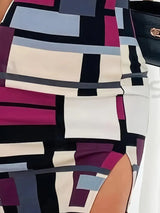 Dam Sommarklänning Färgblockad Figursydd Polyester-Klänningar-Bellasverige-Hemnix