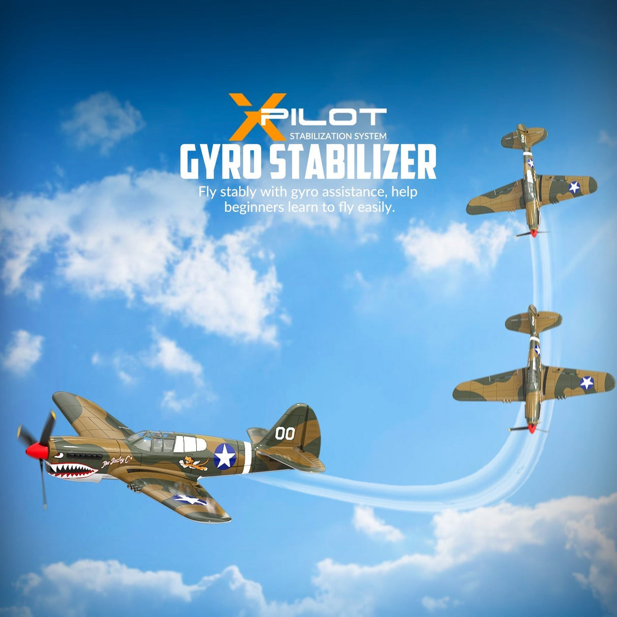 Fjärrstyrd flygplan med lätt stabiliserad flygning Carvallo