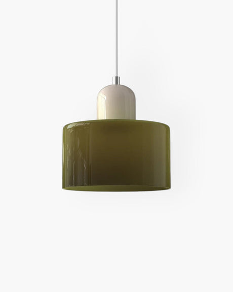 Formiva Pendel Lampa | Retro Modern Glas Skärm | Ambient E26 Belysning | Hårdkopplad Takarmatur Carvallo