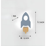 RocketGlow Ljus - Dekorativ Barns Tecknad Raket LED Vägglampa Carvallo