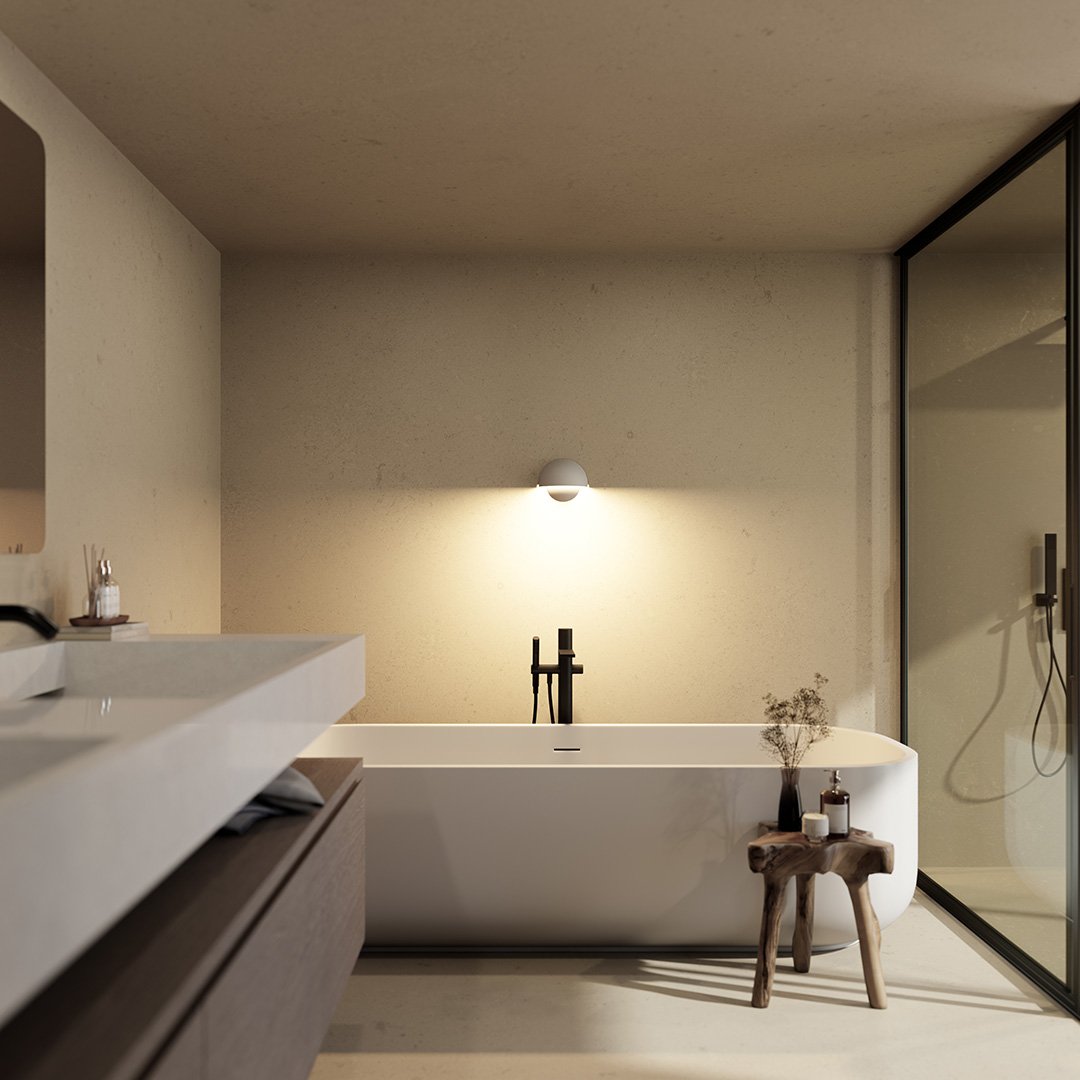 RoyaleGlow AquaLight Utomhus LED Vägglampa – Väderbeständig, Varm Ljus, Modern Design Carvallo