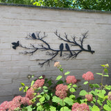 Metallväggdekor med fåglar på gren – Modernt & Klassisk design för hemmet Carvallo