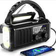 10000mAh Solcells Handvevad Nödradio med NOAA, Ficklampa och Powerbank Carvallo