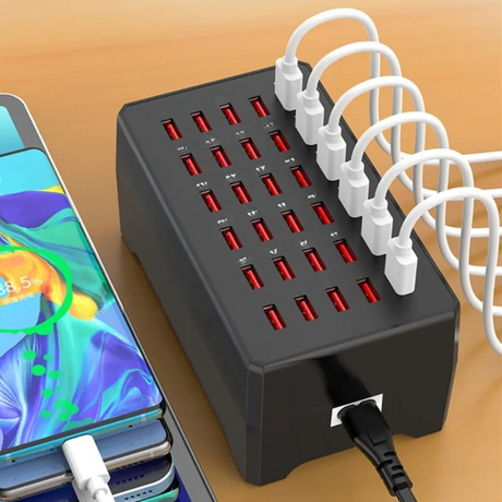 USB Laddningshub Snabbladdare Station Carvallo