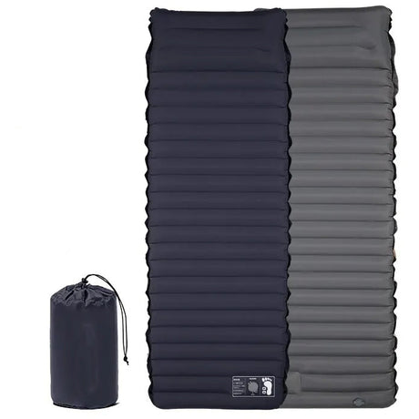 Luftmadrass Med Inbyggd Luftpump Fotpump 10cm, 3.0-3.2 R-värde Dubbla Lager-Luftmadrass-BB-Mörkblå-Hemnix