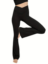 Bootcut leggings med hög midja