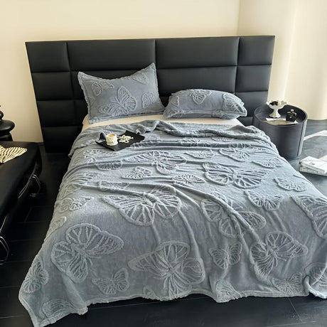 Mjuk fjärilsmönster flanellfilt Carvallo