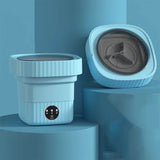 EcoWash - Effektiv & Hopfällbar Mini Tvättmaskin-Kök-BB-6 Liter-Blå-Hemnix