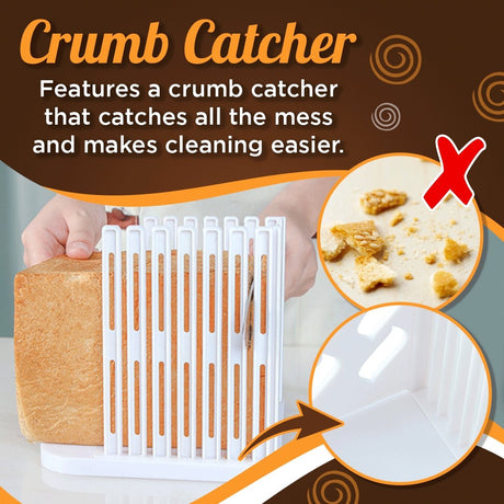 SliceGuide – Justerbar, hopfällbar brödskivarställning | Jämna snitt för hembakade bröd MILA Sverige