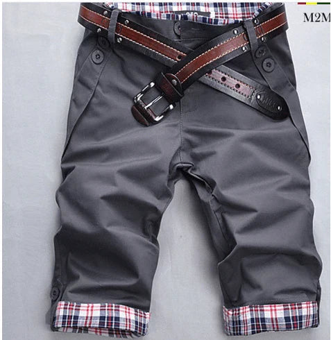 Herr Cargo Shorts Bekväm Bomull Med Flera Fickor