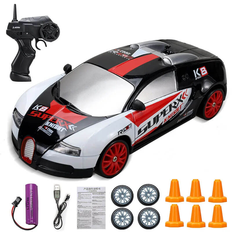 1:24 RC Drift Bil med Fyrhjulsdrift – 15km/h Hög Hastighet och Dynamisk Racing-Radiostyrt-BB-Hemnix