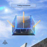 Carvallo Solar Vägglampa Utomhus | 3 Solarpaneler | Varmvit LED-belysning | IP65 Väderbeständig Carvallo