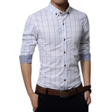 Slim Fit-skjortor för män-bellasverige-Vit-M-Hemnix