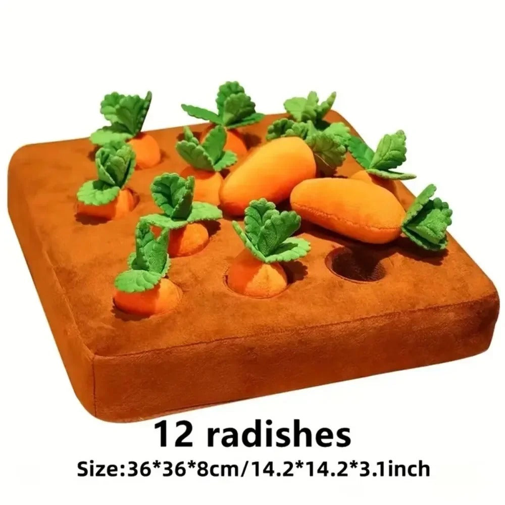 Interaktiv Plush Morots Hundleksak - Morots Snuffle Mat för Hundar Carvallo