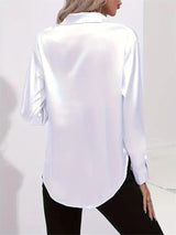 Dam Skjorta Långärmad Elegant 100% Bomull