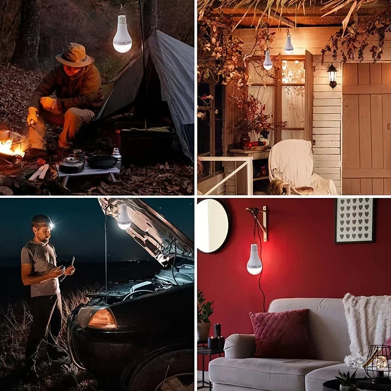 Solarlampa med solpanel – Energisparande LED-lampa för inomhus- och utomhusbruk Carvallo