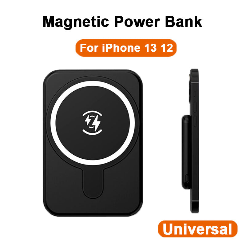 Carvallo Magnetisk Powerbank 5000 mAh | Kompatibel med iPhones | USB-utgång 5 V/2,1 A | Kompakt & Stilig Carvallo